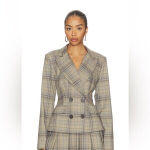 REVOLVE Checkered Double-Breasted Blazer
